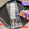 100Pcs Food Grade Ice Pop Bags Disposable Plastic Popsicle Bags Freeze Treat Storage Ice Cream Mold Bag