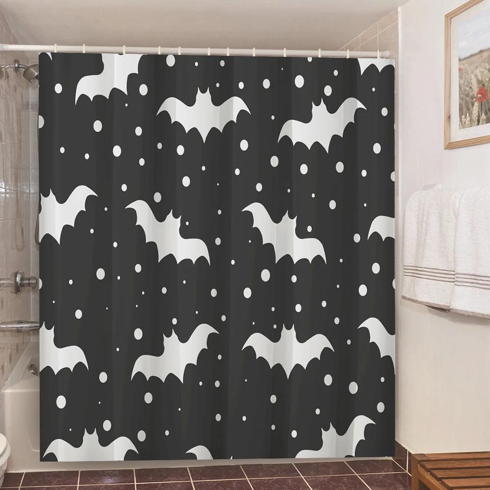 Skull Shower Curtain Waterproof Polyester Fabric Gothic Halloween Sexy Woman Love Print Shower Curtain Cortina De La Ducha