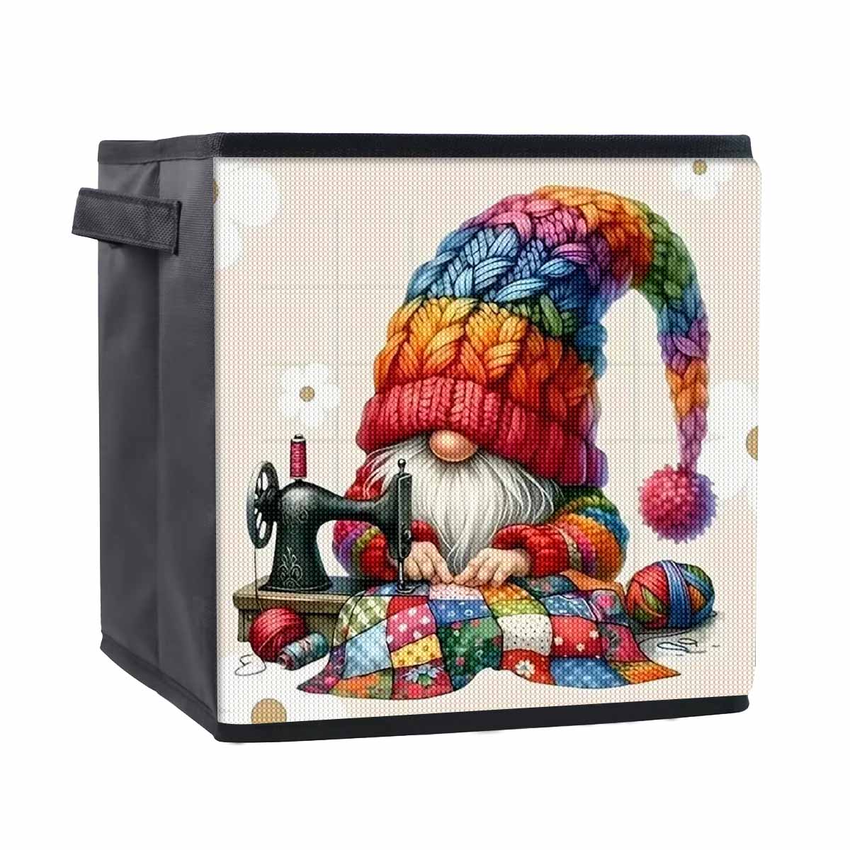 

A Dwarf Sewing Clothes 5D Diamond Painting Storage Basket Full Round Drill Mosaic Diamond Embroidery Cross Stitch Kits Home Decor Home Decor 25cmx25cm