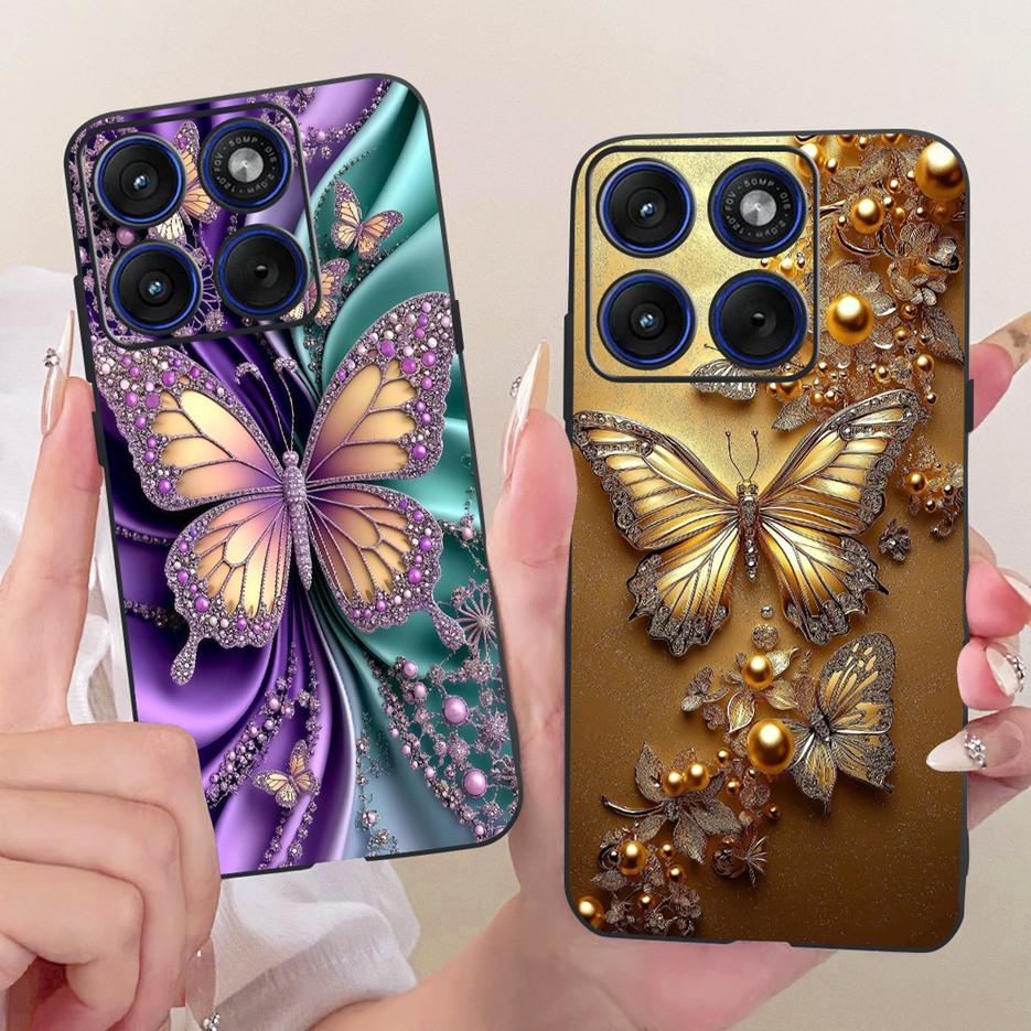 For Motorola Edge 70 Case XT2601-2 Luxury Butterfly Painted Cover Soft Silicone Case For Motorola Edge 70 Fusion Edge70 5G Shell