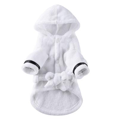 Pigiama per animali domestici con cappuccio Accappatoio con cappuccio in morbido cotone di lusso ispessito Asciugamano da bagno per cani super assorbente ad asciugatura rapida