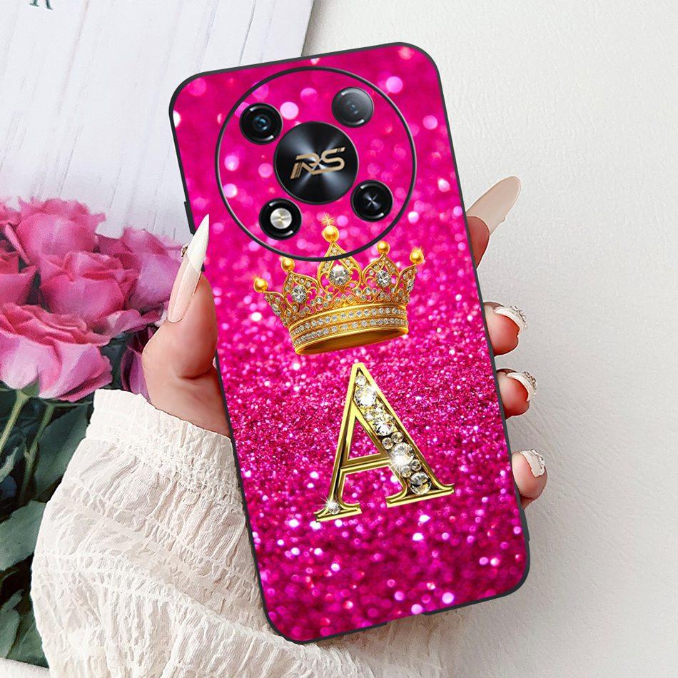 

For ITEL RS4 2025 Fashion Crown Letter Phone Case For Itel RS4 S666LN Black Silicone Soft TPU Cases Bumpers Itel RS4