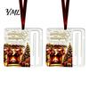 Customizable Holiday Gift Holders 2Pcs Christmas Cash Holder Ornament, Acrylic Money Hanging Decor with Santa Claus Ornaments Snowman Design,