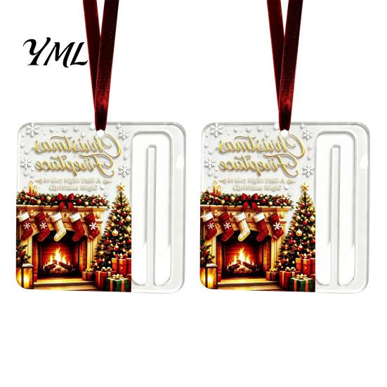 Customizable Holiday Gift Holders 2Pcs Christmas Cash Holder Ornament, Acrylic Money Hanging Decor with Santa Claus Ornaments Snowman Design,
