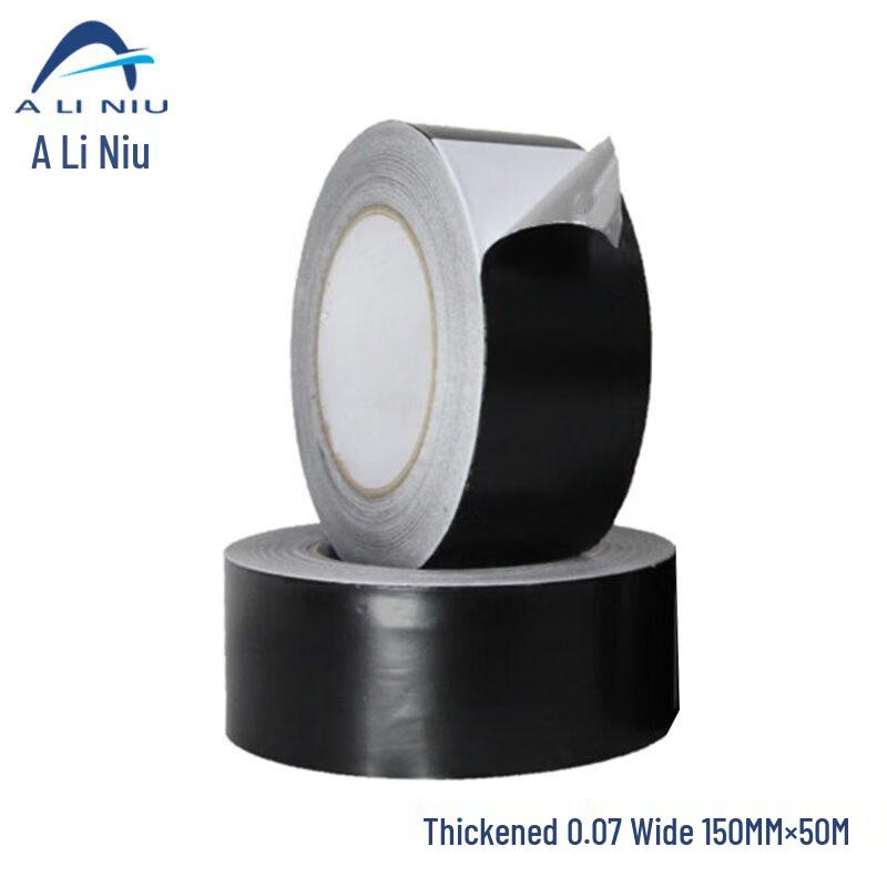 Aliniu ABZ185 High Temperature Black Aluminum Foil Tape 150mm W x 50m L