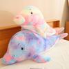 Cute Fantasy Color Dolphin Throw Pillow Plush Toy Doll Aquarium Dolphin Doll Girl Soothing Doll