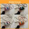 Pu Rainbow Small Square Bag With Chain Strap For Daily Casual Women