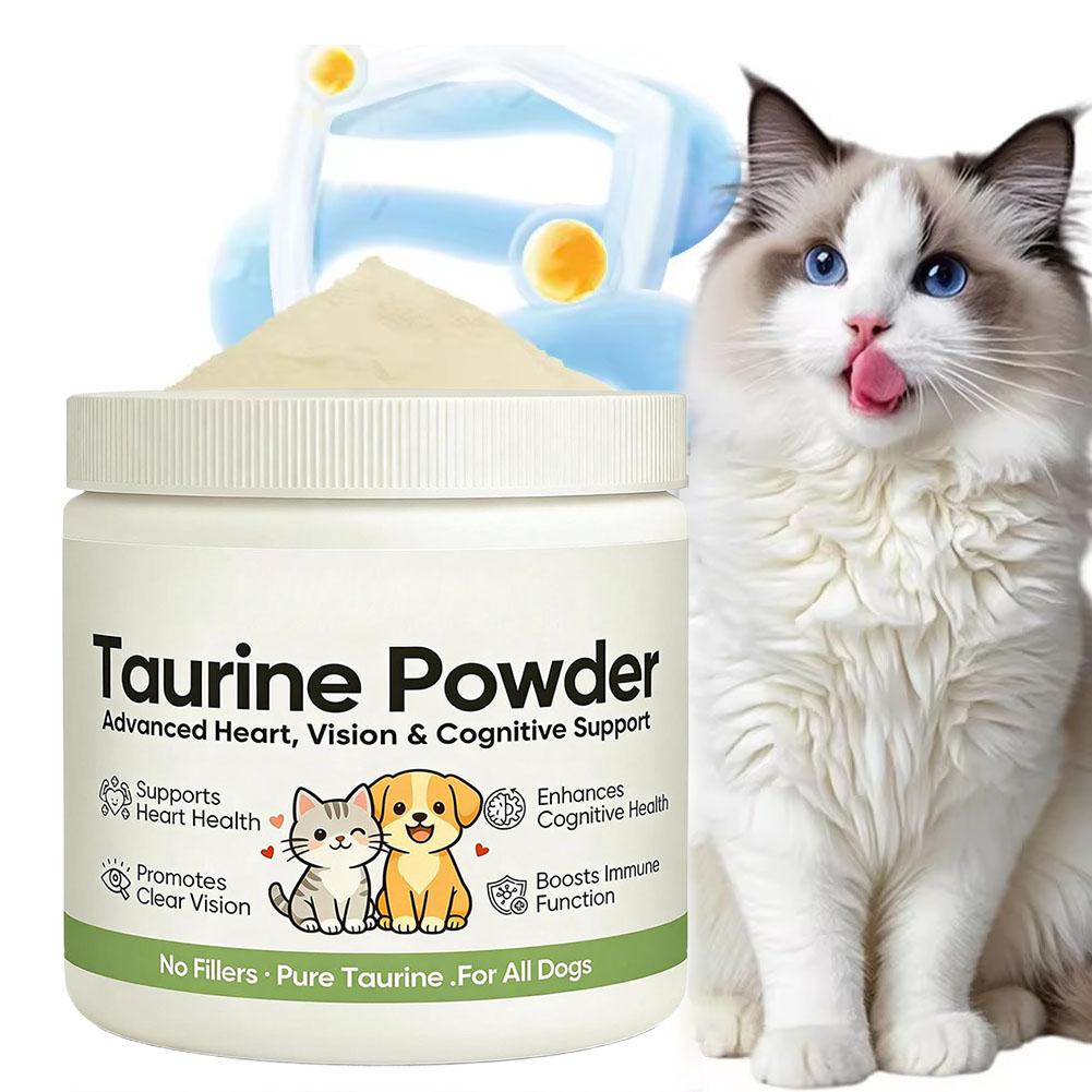 Pure Taurine Powder For Dogs Cats Advanced Heart Vision Cognitive Health Support Immune Booster Pet Nutritional Supplements J9M7