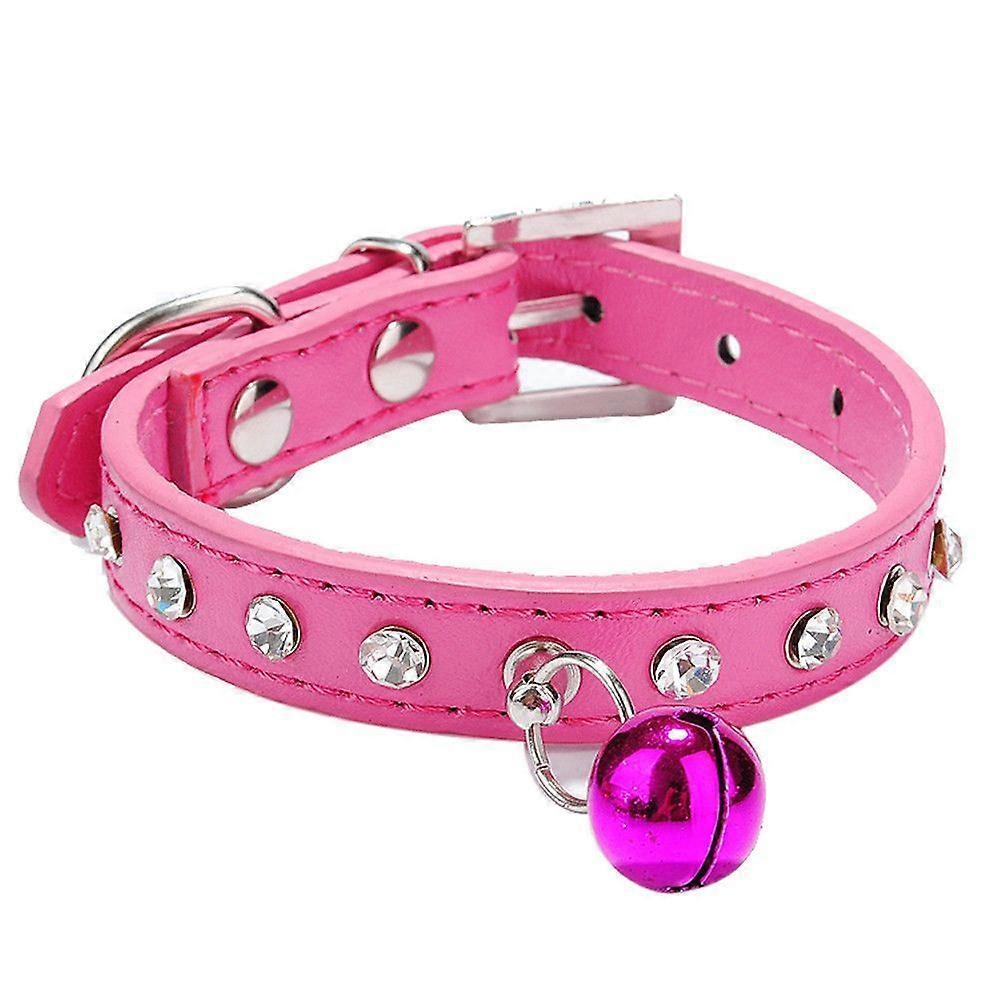 Hundehalsband, Hund Haustier Welpe Katze Gold Kristall Halskette mit kleinen Glöckchen, stilvolles und schönes Aussehen, geeignet für kleine Hunde (27-33cm)