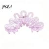 Hair Claw For Buns Back Head Shark Clip, Large Hollow Petal Shape Claw, Bun Holder Lightweight Clip Accessory, Size Shower for Thick And Half-Ties Ice