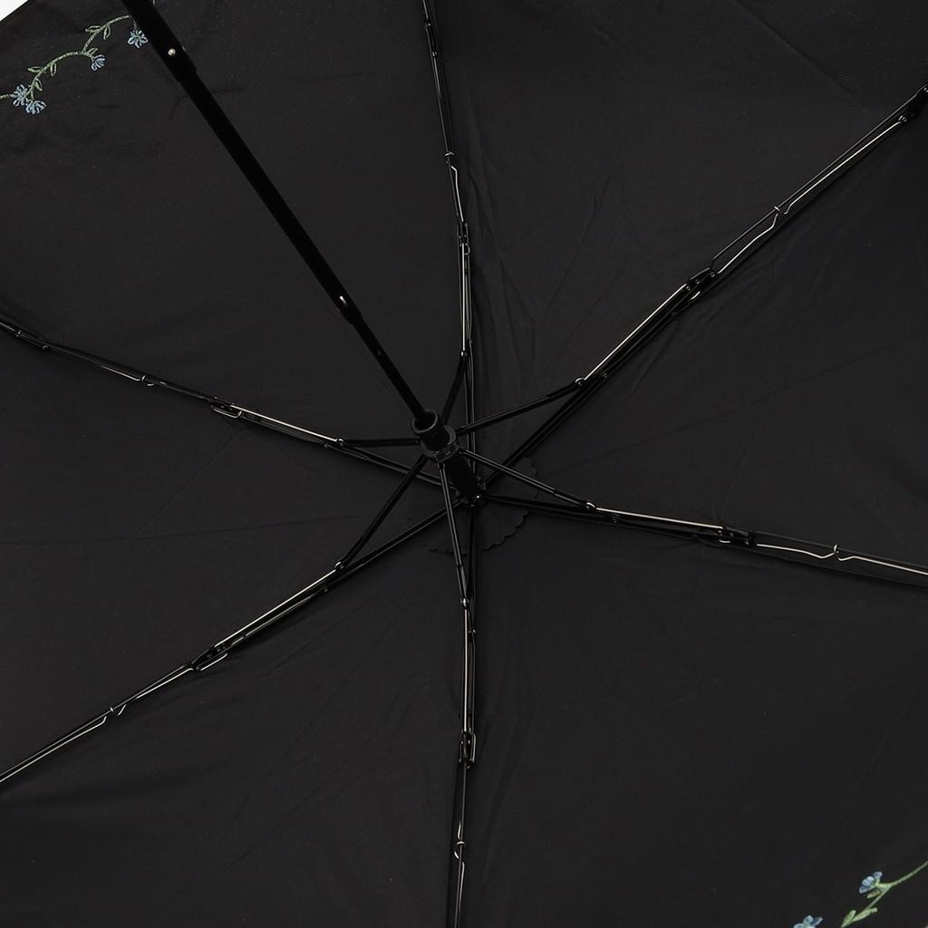 Tea Afternoon Tea LIVING Parasol JL69 Small Flower Embroidered Folding Umbrella for Sun and Black [Afternoon Living] Rain, Parasol,