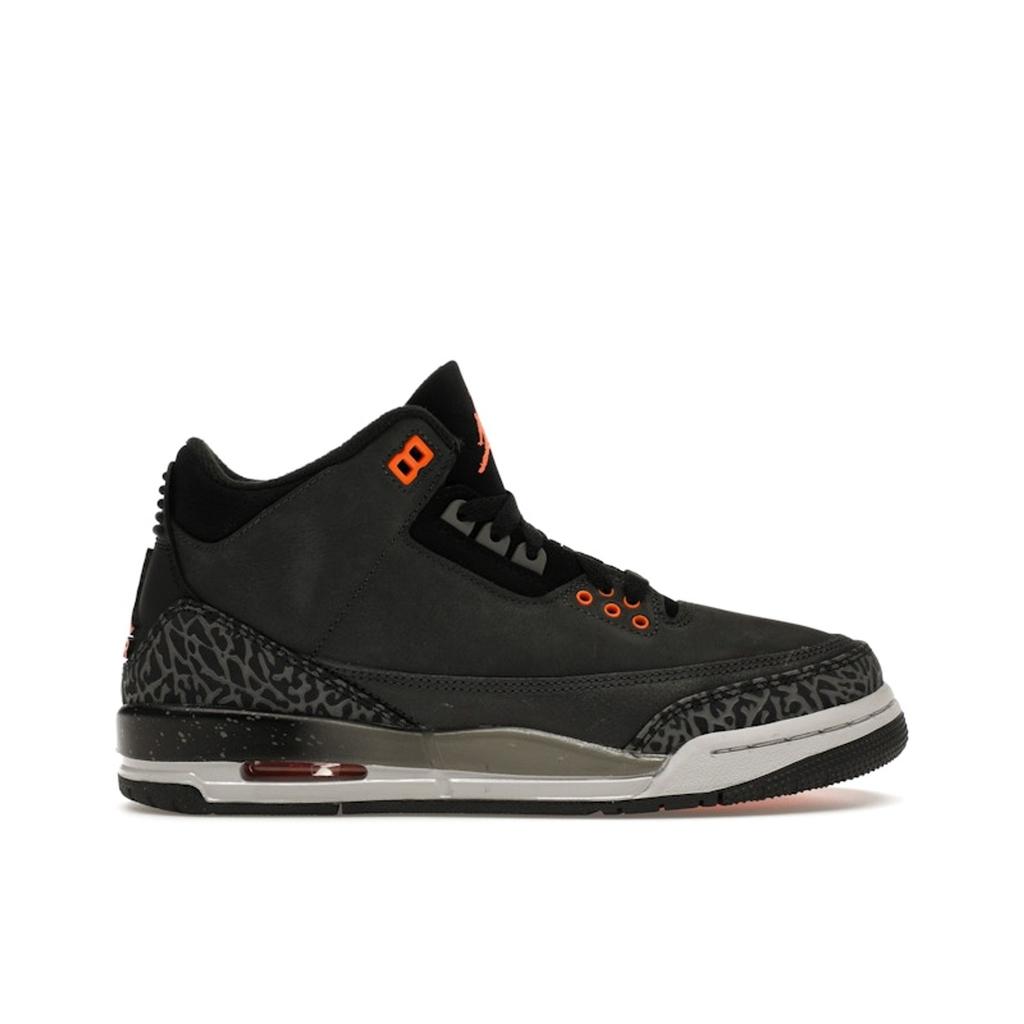 Air Jordan 3 Retro GS Fear 2023 Buty Dziecięce Szary Nocny-Stadionowy Totalny-Pomarańczowy DM0967-080