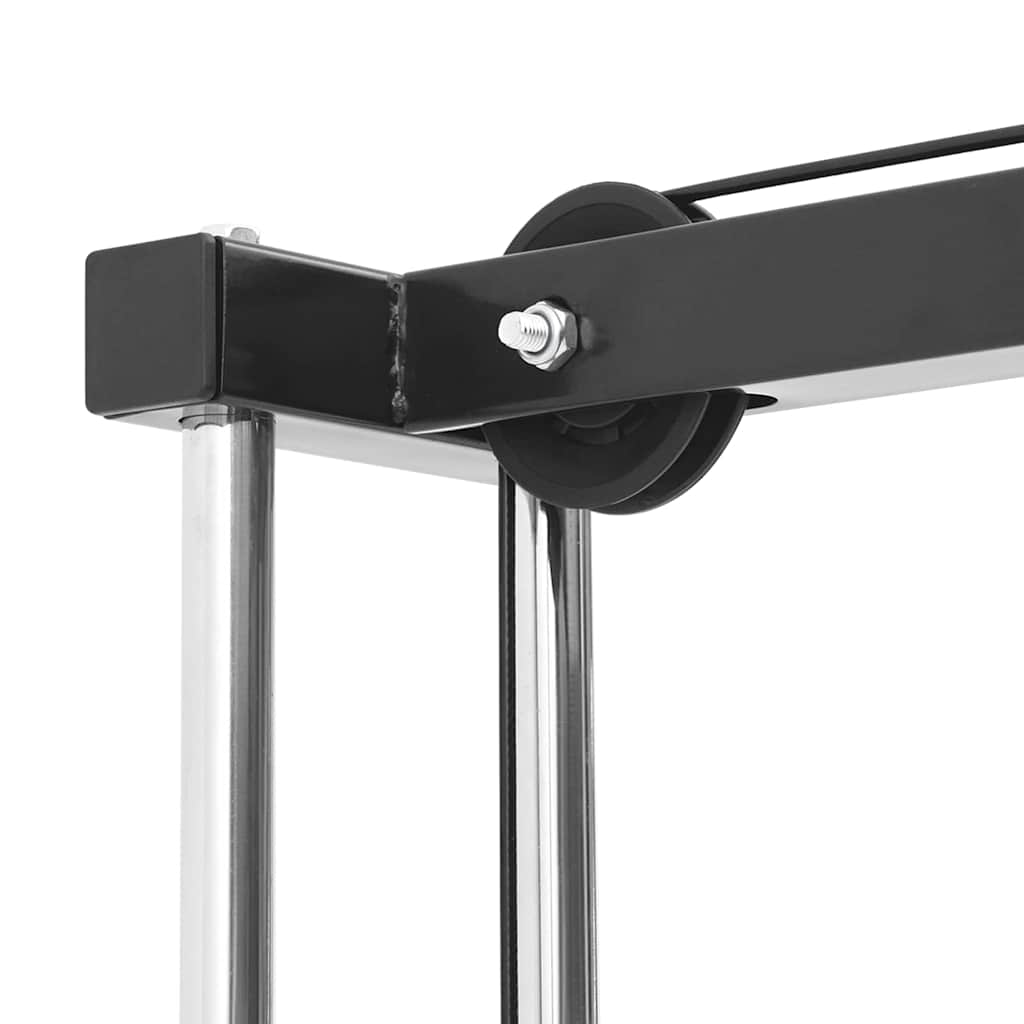Lat Pulldown Machine Black 110 X 70 X 187 Cm