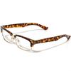 FashionBerry Brown Clear Fashion Glasses with Clear Slightly and UV Demi-Gold Non-Prescription Glasses, Lenses, Tough, Bad, Men's Women's Eyeglasses,