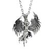 Classic Punk Mechanical Angel Warrior Pendant Necklace Men\\\\'s High Quality Metal Rock Biker Jewelry