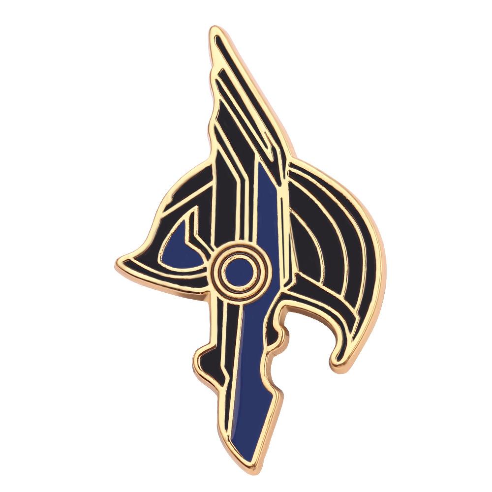 

New, Thor 3 Gods Dusk Rocky Helmet Brooch, Marvel Series Metal Badge, Clothes Accessories
