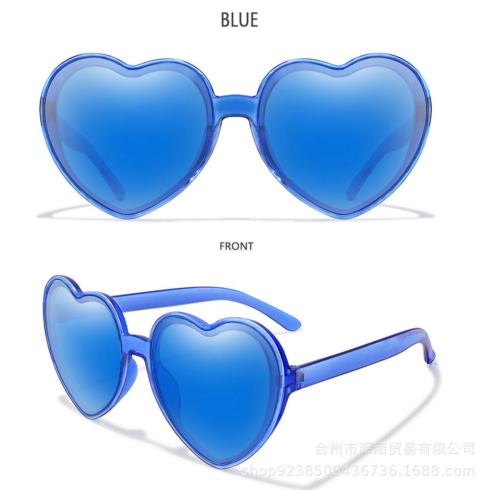 Colorful Coated Love Sunglasses Colorful Trend Party Decorative Sunglasses
