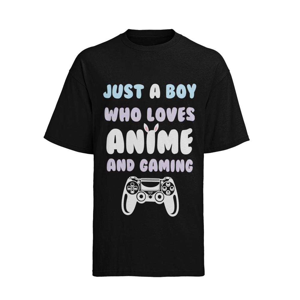

Just-A-Boy-Who-Loves Anime Gameing Cosplay Fan Herren Shirt Baumwolle 2XL