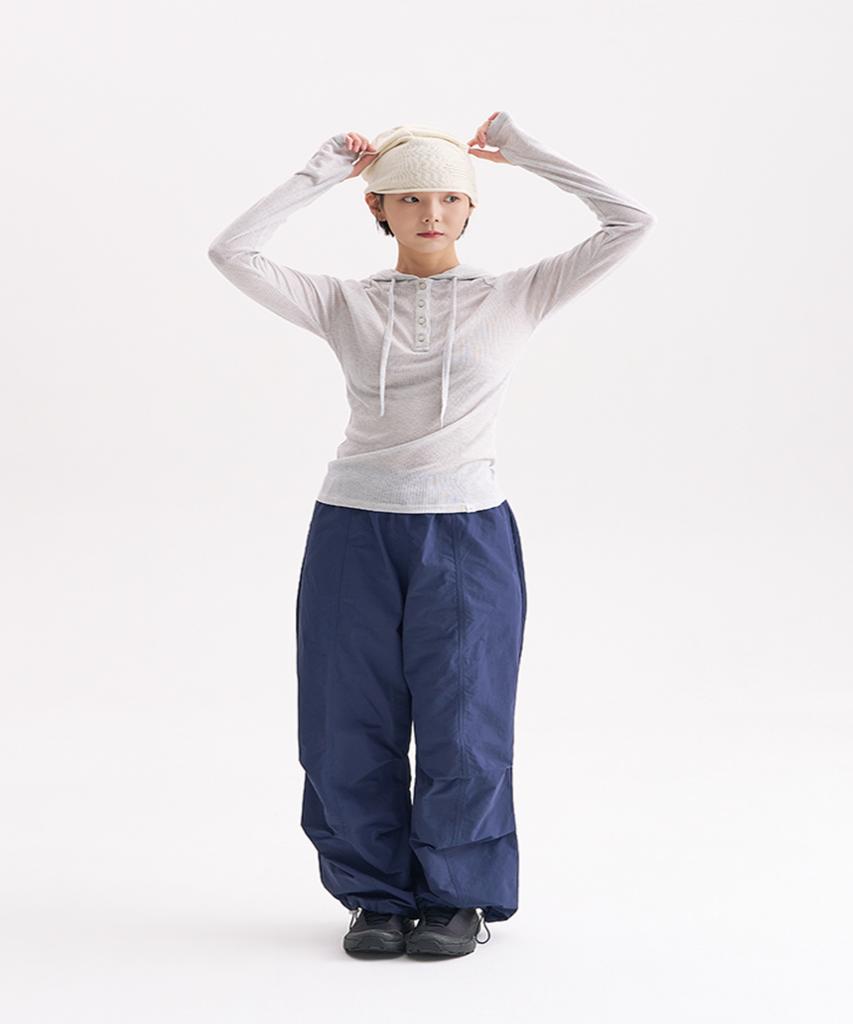 HEISAN Daily Parachute Pants Ash Blue