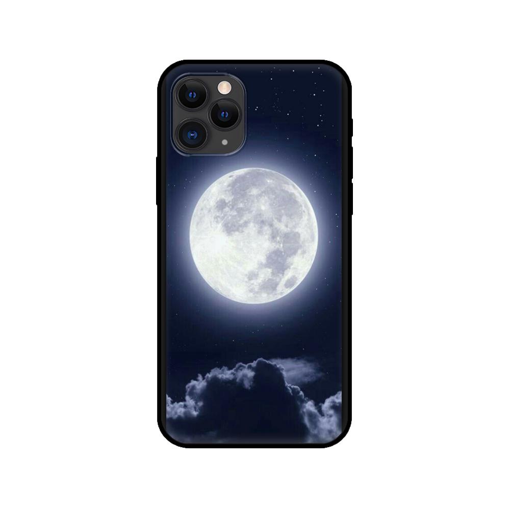 

Черный чехол из ТПУ для iPhone 5 5S SE 2020 6 6S 7 8 plus x 10 XR XS 11 12 mini pro MAX задняя крышка Небо Космос планета Луна звезды Роскошь iPhone SE 2020