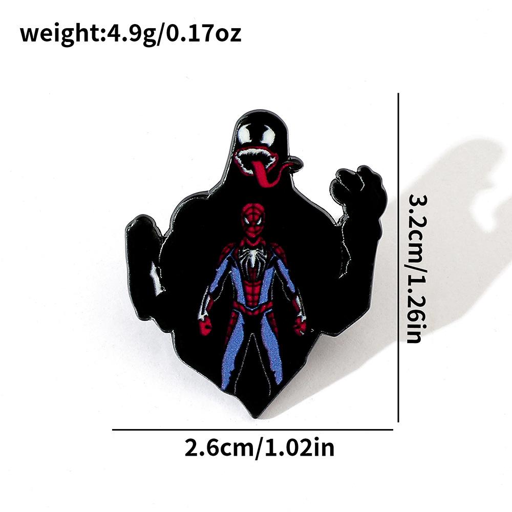 89 Spider-Man Alloy Brooch Marvel Superhero Spider-Man Metal Badge Backpack Jacket Personalized Decoration