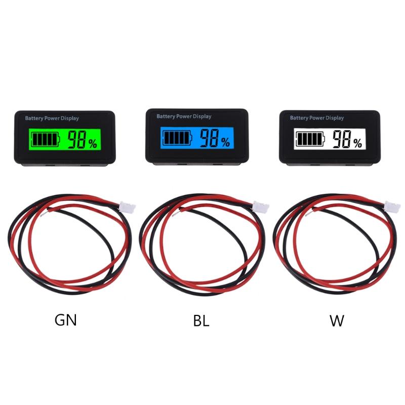 Compact Battery Meter Battery Capacity Voltage Monitor Gauge Indicator Lead-Acid & Lithium Ion Battery Tester for Hosue