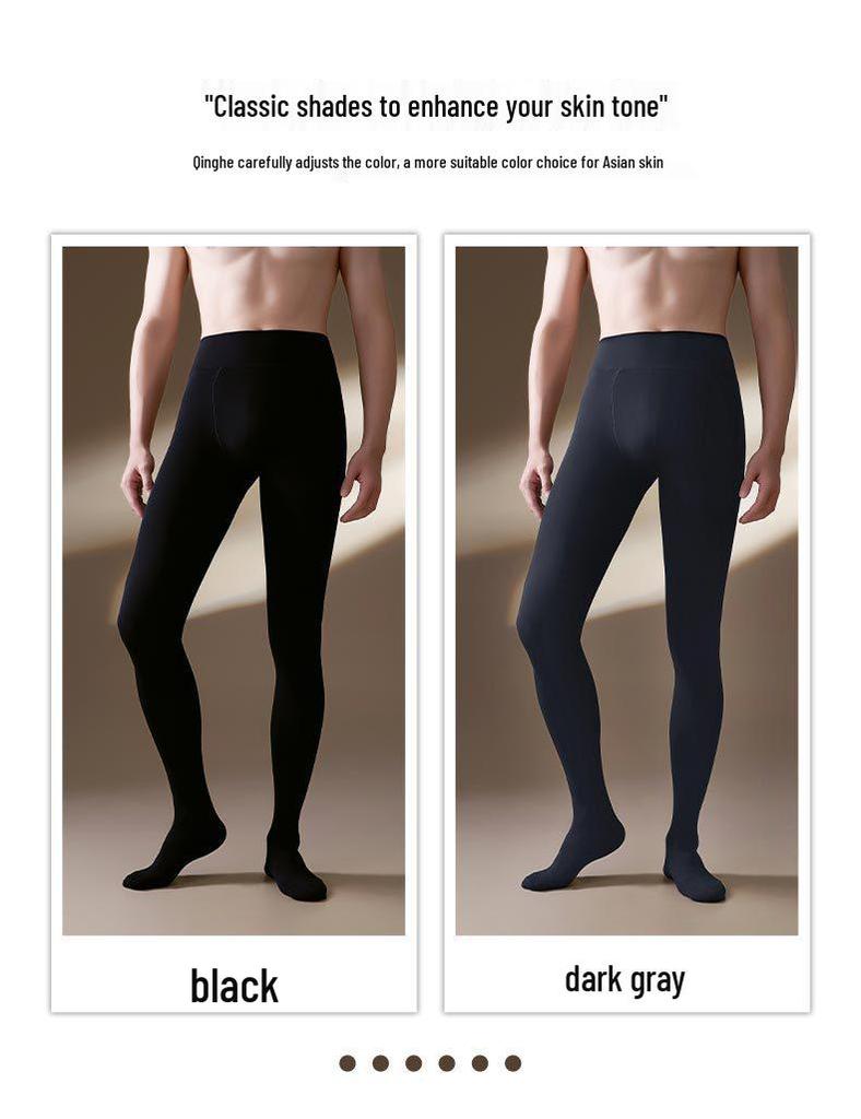 Men's Velvet Warm Leggings: Autumn & Winter 120D U-Shaped Design for a Smooth, Tight Fit