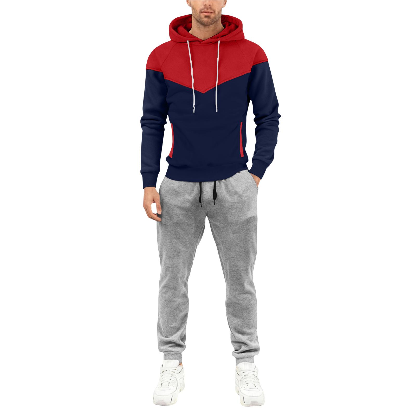 

Чоловічий осінньо-зимовий спортивний костюм з капюшоном XL червоний