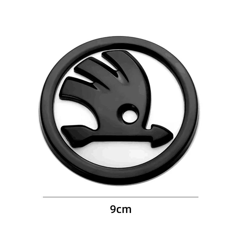 80mm 90mm ABS Emblem For Skoda Fabia 1 2 Octavia A7 RS Superb Rapid Yeti Karoq Vision Car Head Front Rear Boot Tailgate Sticker