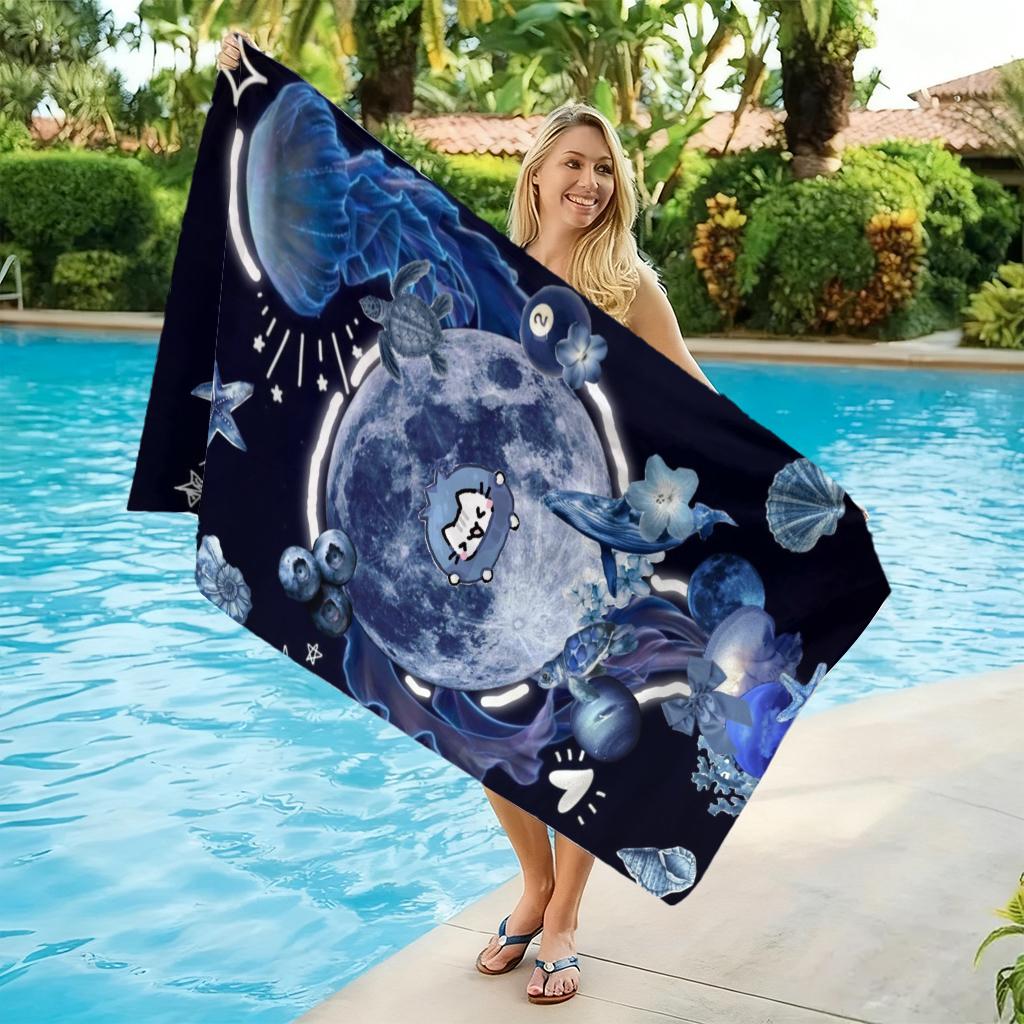 Cute Bugcat Capoo Beach Towel Quick-Drying Super Towel For Beach Pool Sport Yoga Gym Home Towel Gift For Friends Sand Free Towel
