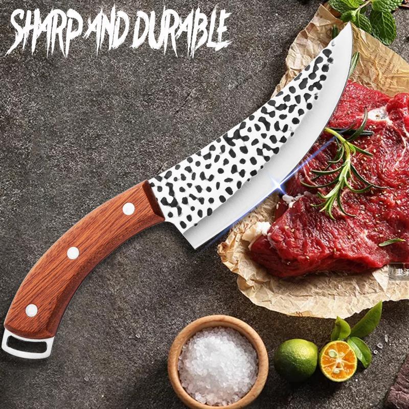 Boning Knife Forged Stainless Steel Meat Cleaver Fruit Vegetable Chef Knife