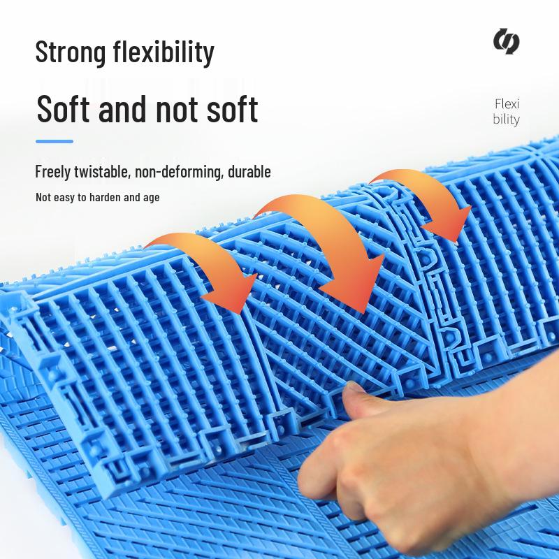 Non-Slip PVC Interlocking Shower Mat: Waterproof Bathroom Floor and Commercial Use Carpet