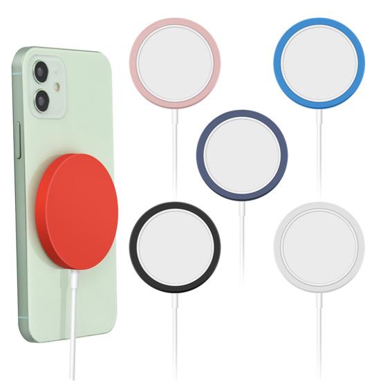 Soft Silicone Phone Adapter Protective Case Wireless Charger Cover for MagSafe