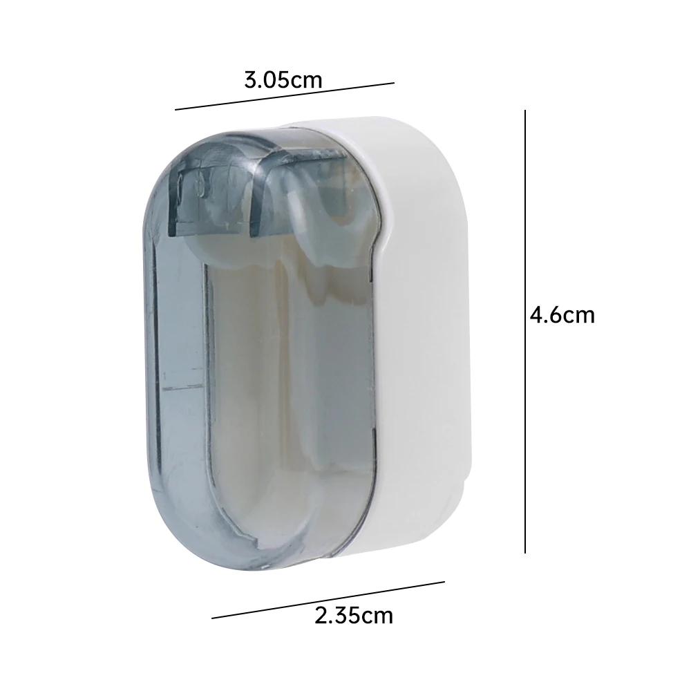 

1-5 шт. Держатели для зубных щеток с крышкой, настенные держатели для зубных щеток без перфорации, самоклеящиеся, пыленепроницаемые, полки для хранения в ванной комнате 3PCS