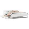 Vidaxl Bed Frame Without Mattress, White, 180X200 Cm, Solid Pine Wood