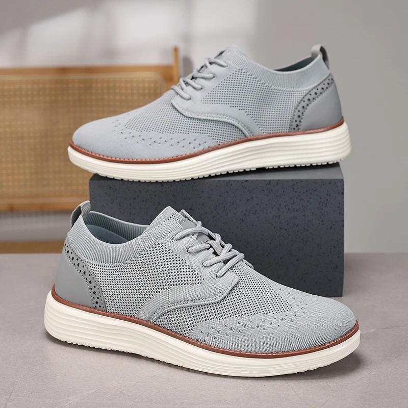 2026 New Mesh Shoes Anti-slip Wear Outdoor Casual Shoes Large Size Oxford Shoes Light Breathable Daily Commuting Shoes
