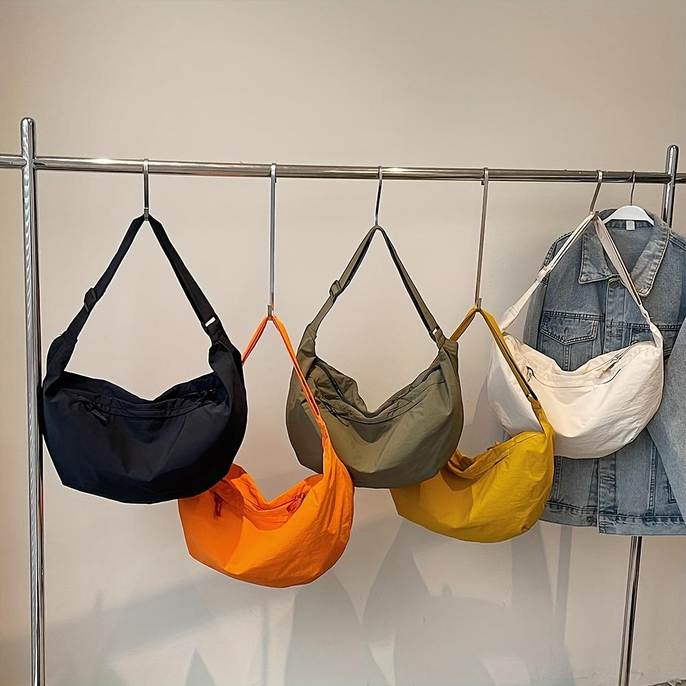 Women's Nylon Dumpling Shoulder Bag, Lightweight Lazy Style Crossbody Purse, Large Capacity Casual Commuter Handbag, Korean Version Relaxed Bag
