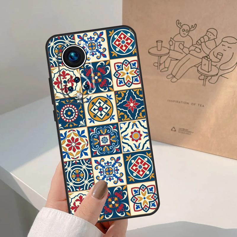 Square Turkish Flower Tiles For Honor Magic 8 Pro 7 6 5 Lite Case For Honor Win RT 200 400 50 70 90 X8b X9a X9b X9c X9d