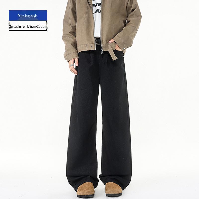 Extra Long White Jeans for Tall Men - Plus Size, Clean Fit, Straight & Wide Leg, Versatile Floor-Length Pants