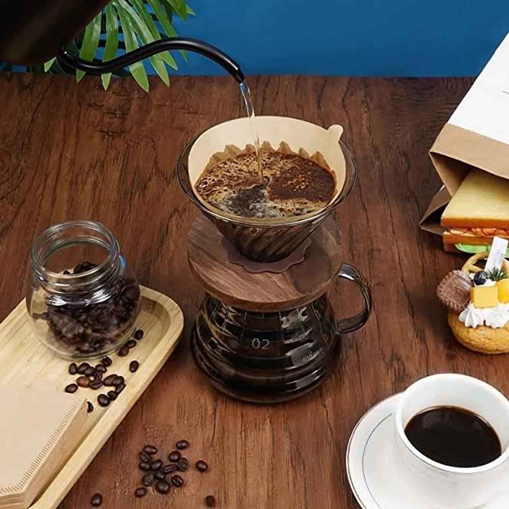 40Pcs Cone Coffee Filters Paper Coffee Coffee Filters 2-4 Cups Disposable Pour Over Drip Paper for Coffee Maker Accessories