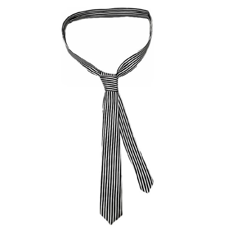 Narrow Skinny Necktie Funny Colorful Music Note Striped Print Polyester Neck Tie