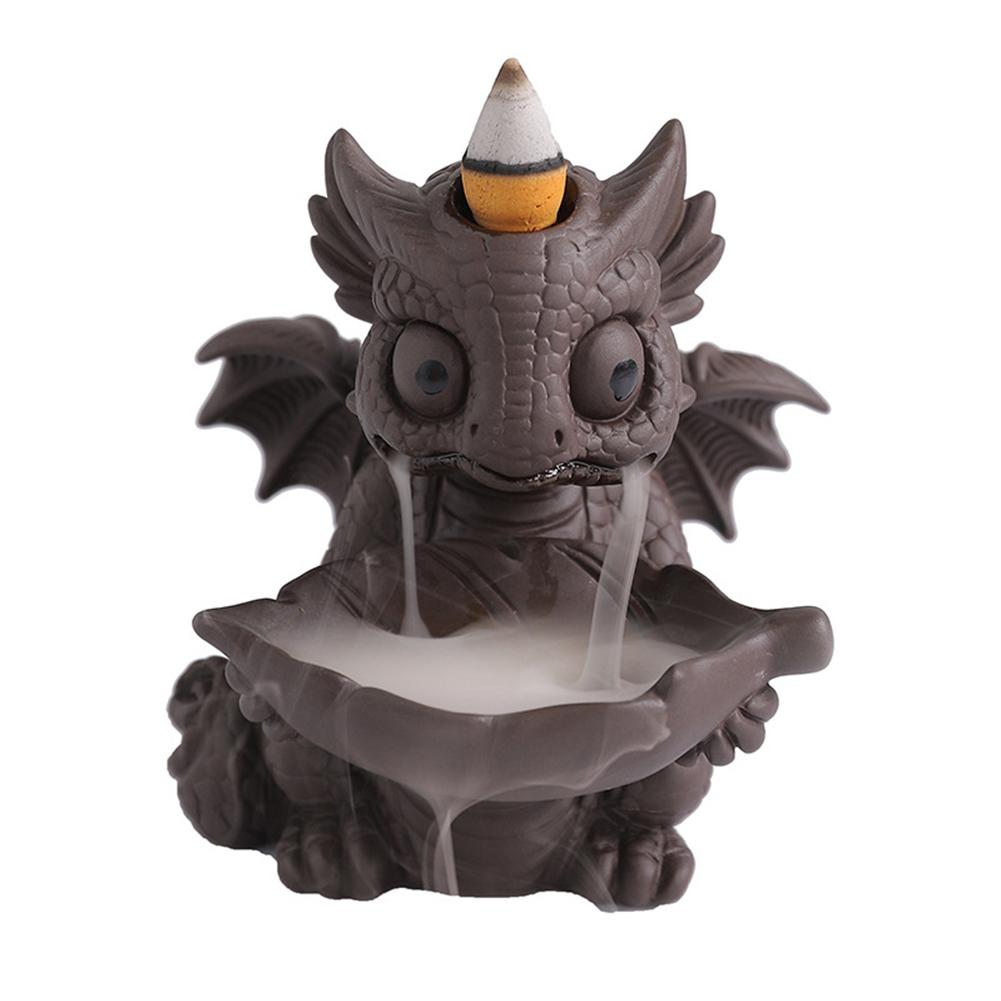 Ceramic Incense Holder with 10 Cones Owl Backflow Incense Burner Household Incense Burner Aromatherapy Ornament