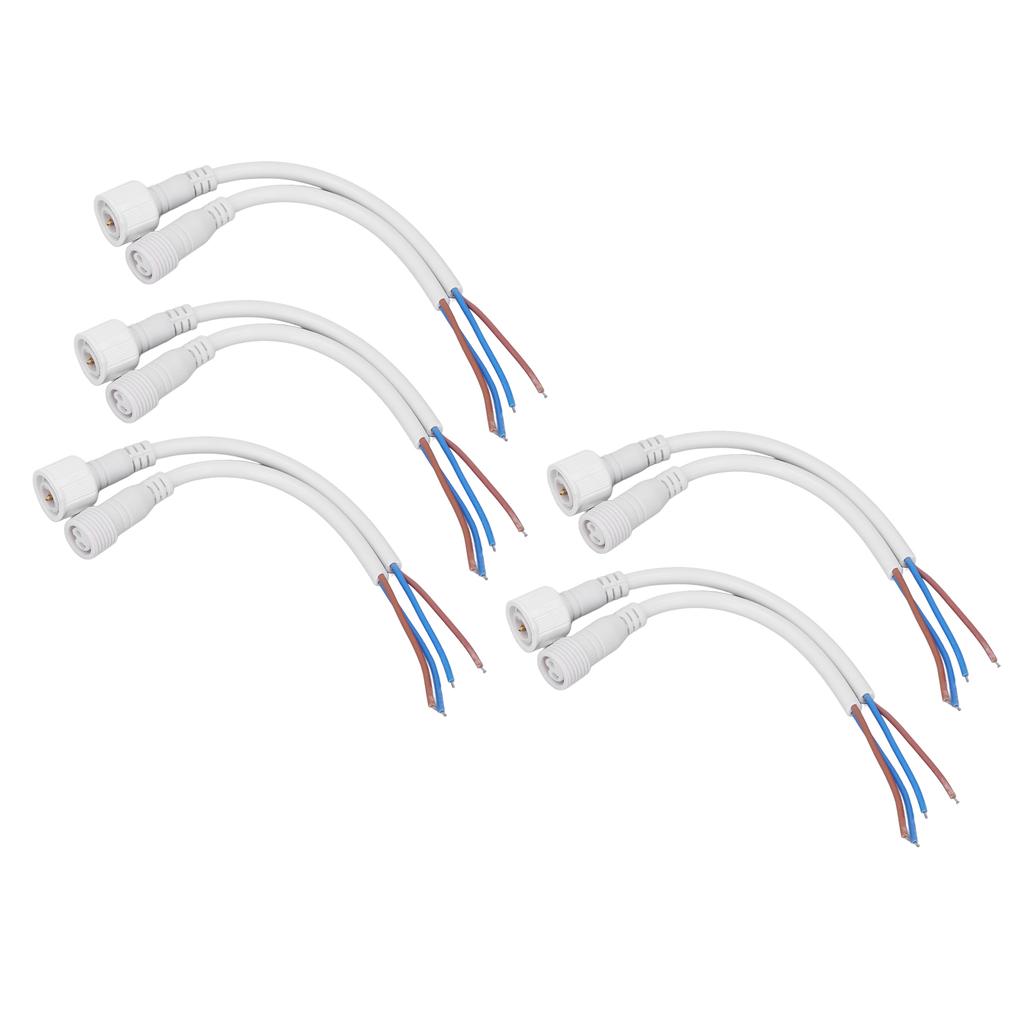 5 Sets 2 Pin Electrical Connector Waterproof Male and Female Plug Quick Connect Plug Cable Kit