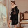 Sex Underwear Velvet Autumn and Winter Sleeveless Sexy Lace Hollow Suspender Couple Flirting Set