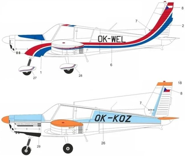 KP Model Scale Zlin Kit Plastic Model Kit KPMH7215 1/72 Z-43 Hi-Tech (Airplane)