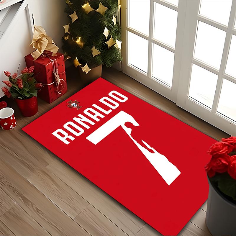 1pc Cristiano Ronaldo Printed Chair Rug for Home Office Use, Living Room Kitchen Game Room Area Carpet