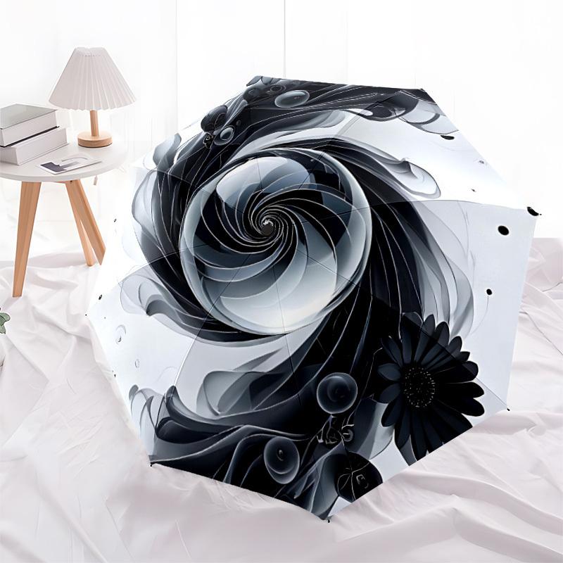 1pc Spiral Swirl Umbrella Portable Folding Umbrella Durable Iron Frame, Suitable for All Seasons Home Travel Outdoor yy260319036