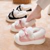 Fashion Fashion Bowknot Warm Winter Boots Woman Faux Fur Thick Sole Non-Slip Snow Boots Woman Slip-On Soft Bottom Plush Ankle Botas