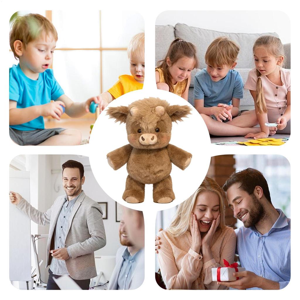 45CM Simulation Cattle Animals Plush Toys Cartoon Milk Cow Plush Doll Soft Stuffed Sweater Cow Pillow Home Decoration Toy