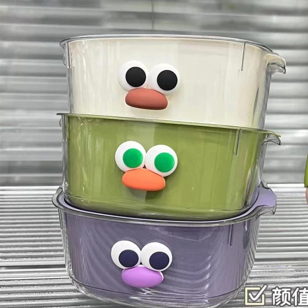 Double Layer Colorful Drain Basket Cute Fruit Basket Home Usecleaning Filtering Thickened Fruit Plate Vegetable Washing Basket29*26*12.5CM